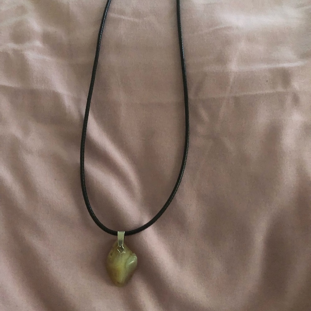 Necklace natural stone pendant.